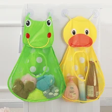 Baby Bath Toys Cute Duck Mesh Net Toy Storage Bag Strong With Suction Cups Bath Game Bag Bathroom Organizer Water Toys For Kids