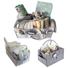 Baby Diaper Caddy Organizer Portable Holder Bag for Changing Table and Car Nursery Essentials Storage Bins 38*23*18cm