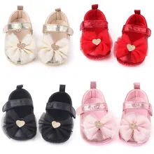 Baby Girl Shoes Comfortable Butterfly-knot Artificial Leather Cotton Sole Shoes Fashion First Walkers Kid Shoes Chaussures Fille