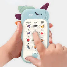 Baby Phone Toy Music Sound Telephone Sleeping Toys With Teether Simulation Phone Kids Infant Early Educational Toy Kids Gifts