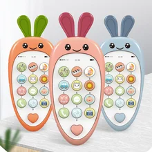 Baby Phone Toys Bilingual Telephone Teether Music Voice Toy Early Educational Learning Machine Electronic Children Gift Baby Toy