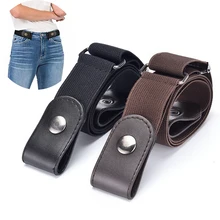 Buckle-Free Belt for Jean Pants Dresses Fashion No Buckle Stretch Elastic Waist Belt for Women/Men No Bulge No Hassle Waist Belt