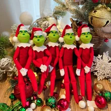 Christmas Green Monster Elf Doll Xmas Ornament Xmas Tree Pendant Merry Christmas Decor for Home Natal Happy New Year 2023 Navida