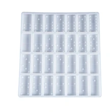 Crystal Epoxy Resin Game Mold Dominoes Casting Silicone Mould DIY Crafts Jewelry Making Tools