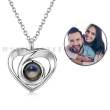 Customized Projection Necklace Mother's Day Gift Creative Photo Projection Unique Gift for Friends and Family.