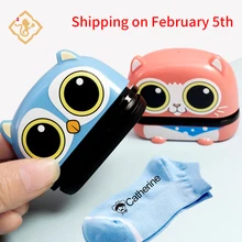 Cute Cartoon Children Seal Students Large Size Washed Non - Fading Fabric And Textile Stamps.