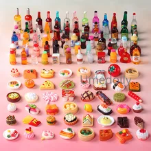 Cute New1:12 Miniature Dollhouse Supermarket Food Snacks Mini Cake Wine Drink for Blyth Barbies BJD Doll Kitchen Accessories