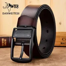 [DWTS]Men Belt Male High Quality Leather Belt Men Male Genuine Leather Strap Luxury Pin Buckle Fancy Vintage Jeans Free Shipping