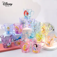 Disney Cartoon Children Mickey Minnie Saliva Cup Children Drink Water Anti-fall Household Straw Princess Series Milk Mug Baby