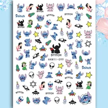 Disney Nail Art Sticker Pink Leopard Nail Design Mickey Minnie Nail Slider 3D Nail Art Decorations Decal Custom Nail Supplies