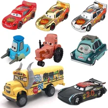 Disney Pixar Cars 3 Miss Fritter Lightning McQueen Car Toys Vehicle Boy Children Mater Jackson Storm Ramirez 1:55 Diecast Metal