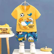Disney Summer Cotton Baby Sets short sleeve Boy T-shirt + Shorts Sets Toddler Clothing Baby Boy Clothes