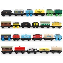 EDWONE Wooden Railway Magnetic Train Wood Teder Chrismas Car Accessories Toy For Kids Fit Wood Biro Tracks Gifts