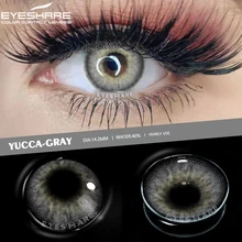 EYESHARE Eye Contacts 1pair YUCCA Series Gray Color Lenses Colored Contact Lens Beauty Eyes Cosmetic Eyecontact Contactlen
