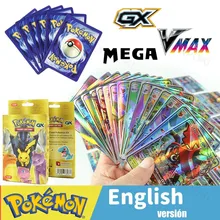 English Language Version Pokemon Cards 50-300Pcs Pokemon Cartas 300 V MAX 300 GX Children Battle Game Tag Team Shining Vmax TOMY