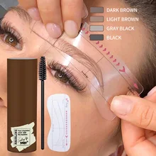 Eyebrow Stamp Makeup One Step Eyebrows Shape Set Eyebrow Stick Hair Line Brow Stamp Tint Natural Eye Cosmetic Tool