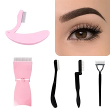 Eyelash Curler Beauty Makeup Lash Separator Foldable Metal Eyelash Brush Comb Eyebrow Comb Foldable Mascara Curl Cosmetic Tools