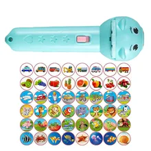 Flashlight Projector for Kids Baby Sleeping Story Book Torch Lamp Toy Early Education Toy Holiday Christmas Gift Light Up Toy