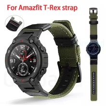 For Huami Amazfit T-rex Strap Nylon Watch Band for Xiaomi Huami Tyrannosaurus Smartwatch Accessories Bracelet t rex pro 22mm
