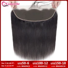 Gabrielle Transparent Lace Frontal Brazilian Straight 13x4 HD Lace Frontal Closure Human Hair 4x4 Brown Lace Closure