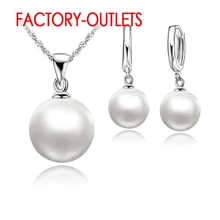 Geneuin 925 Sterling Silver Bridal Jewelry Sets Pearl Fashion Jewelry Women Girls Engagement Anniversary Fine Gift Wholesale
