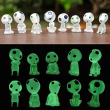 Ghibli Kodama Tree Spirit Princess Mononoke Mini Action Figure Glow in dark Luminous Elf Tree Dolls Cartoon Figurines Mini Toys