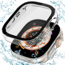 Glass+Case For Apple Watch Ultra 49mm band smartwatch PC Bumper+Screen Protector Tempered Cover iwatch series Ultra Accessories