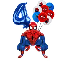 Great Spiderman Theme Birthday Party Decoration 3D Balloons Group Disposable Tableware For Kids Boy Birth Party Supplies Mask