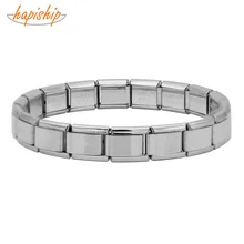 Hapiship New Fashion Women Jewelry 9mm Width Color Stainless Steel Bracelet Bangle Girls Wedding Gift G108