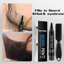 Hot Sale Beard Filling Pen Kit Beard Enhancer Brush Beard Coloring Shaping Tools Waterproof Black Brown Hair Pencil Man Cosmetic