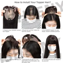 Isheeny 8"-18" Natural Human Hair Piece Brown Women Topper With Bangs 13x13cm Middle Part Clip In Hair Machine Made Weft Base