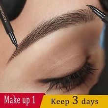 Keep 3days Liquid Eyebrow Pencil Tattoo 0.01MM Ultra Thin Head Fine EyeLiner Pen Waterproof Long Lasting Microblading