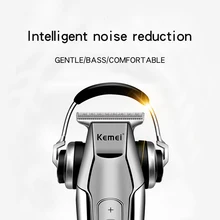 Kemei Professional Hair Clipper Beard Trimmer for Men Adjustable Speed LED Digital Hair Clipper Carving Clippers Electric Razor
