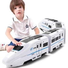 Kids Electric Train Railway Toys For Kids Train Diecast Simulation Train Sound Light Music Educational Locomotive Christmas Gift