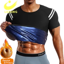 LAZAWG Men Hot Sweat Sauna Vest Waist Trainer Slimming Body Shapers Fajas Shapewear Corset Gym Underwear Fat Burn Slim Tank Top
