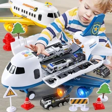 Large Aircraft Simulation Track Inertia Toy Airplane with Lights Music Large Size Passenger Plane Kids Airliner Toys Car Gifts