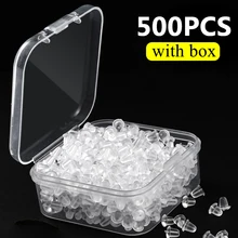 Lots 500pcs with Box Rubber Ear Plugs transparent Earring Back Stopper Studs for Stud Earrings DIY Silicone Plug Back Stoppers