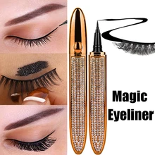 Magic Self Adhesive Magic Eyeliner Pencil No Glue Magnetic Waterproof Anti-smudge Quick Drying Eyelashes Sticking Eye liner Pen