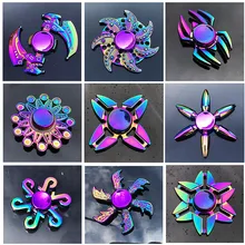 Metal Rainbow Fidget Spinner Colorful EDC Hand Spinner Anti-Anxiety Toy for Spinners Focus Relieves Stress ADHD Finger Spinner