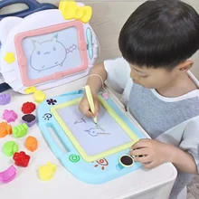 Mini Magnetic Drawing Board - Portable Erasable Colorful Writing Pad Toy for Kid Toddlers Babies with 1 Pen