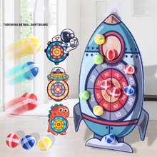 Montessori Baby Kid Games Sticky Ball Dart Board Target Outdoor Indoor Garden Toy Board Game Educational Toys Games for Children