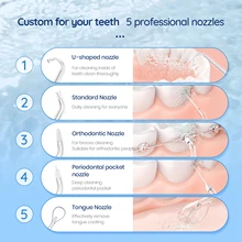 Mornwell 5032 Oral Irrigator Dental Teeth Whitening Home Appliance Sonic Water Flosser 270ML Tank Teeth Cleaner Dental Water Jet