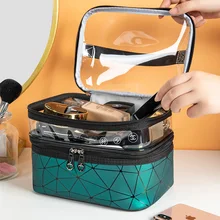 Multifunction Travel Clear Makeup Bag Fashion Diamond Cosmetic Bag Toiletries Organizer Waterproof Females Storage Make Up Cases