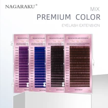 NAGARAKU color eyelash extension High quality Mix mink eyelash extension Faux False Eyelashes light brown color maquiagem cilios