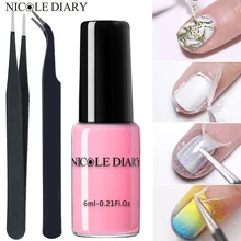 NICOLE DIARY Nail Polish Liquid Peel Off Tape Protect Varnish Anti-spill Latex Fast Dry Skin Care Nail Art Tweezer Protector