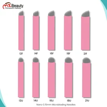 Nano Microblading Needles 0.15MM Tattoo Eyebrow Blades Microblade Embroidery Agulha Nanoneedles For 3D Hair Strokes Tattooing