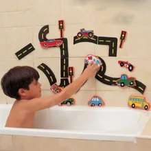 New Baby Bath Water Toys City Traffic Cars Road Railway Jigsaw Children's Bath Toys