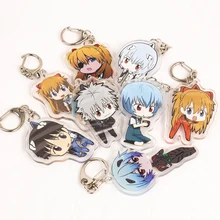 New EVA Key Chain Cute Rei Acrylic Key Chain Anime Evangelion Anime Kawaii Ray Ayanami Pendant Toys Christmas Gift For Kids