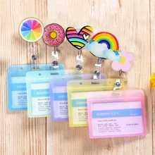 New Nurse Doctor Retractable Badge Reel with Horizontal Style Students ID Business Card Work Card Badge Holder Office Supplies