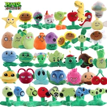 New Plants VS Zombies 15-20cm Plush Toys Cartoon Anime Doll Peashooter Cherry Bomb Wall-Nut Sunflower Squash Split Pea Kids Gift